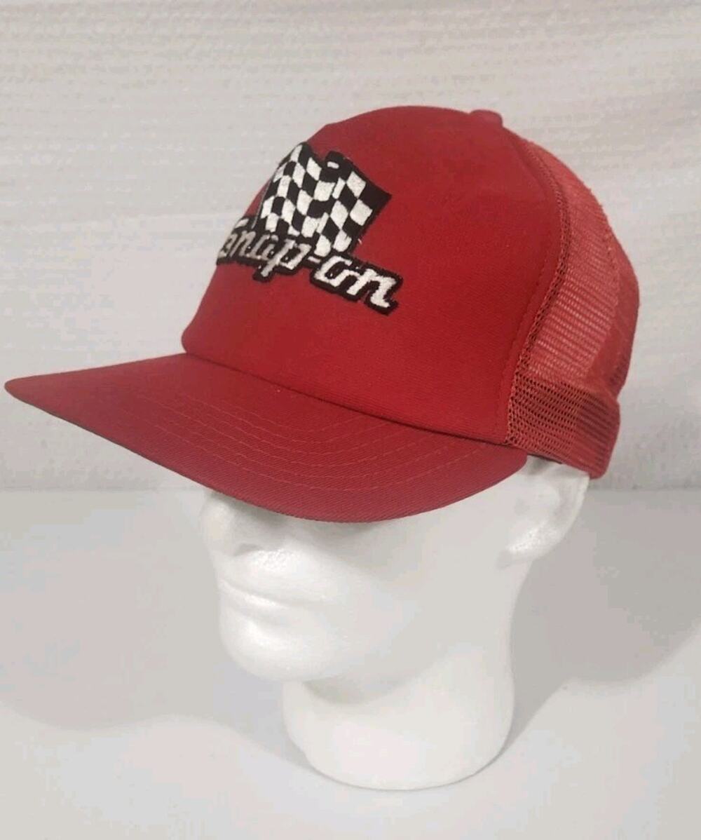 Snap-On Hat Adult Medium Large Red Snap Back Cap New Era Pro Model